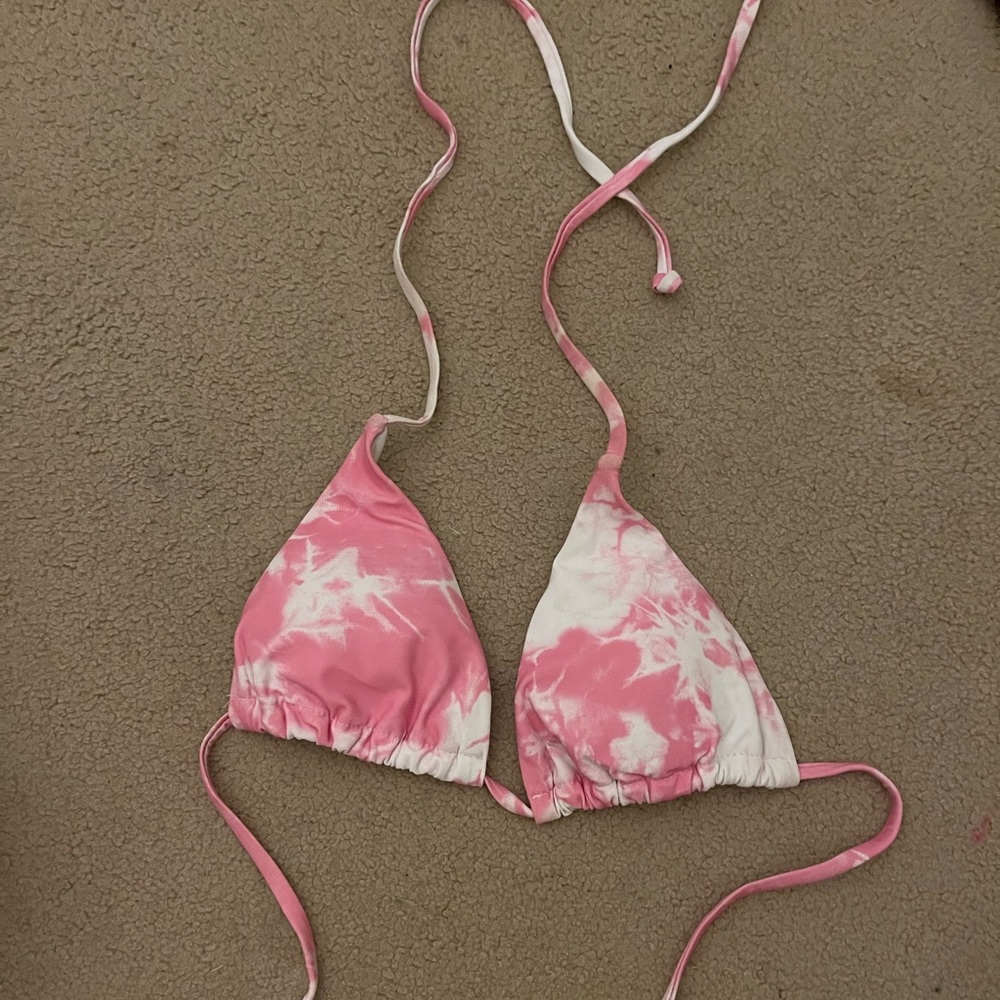 Pink tie tye bikini